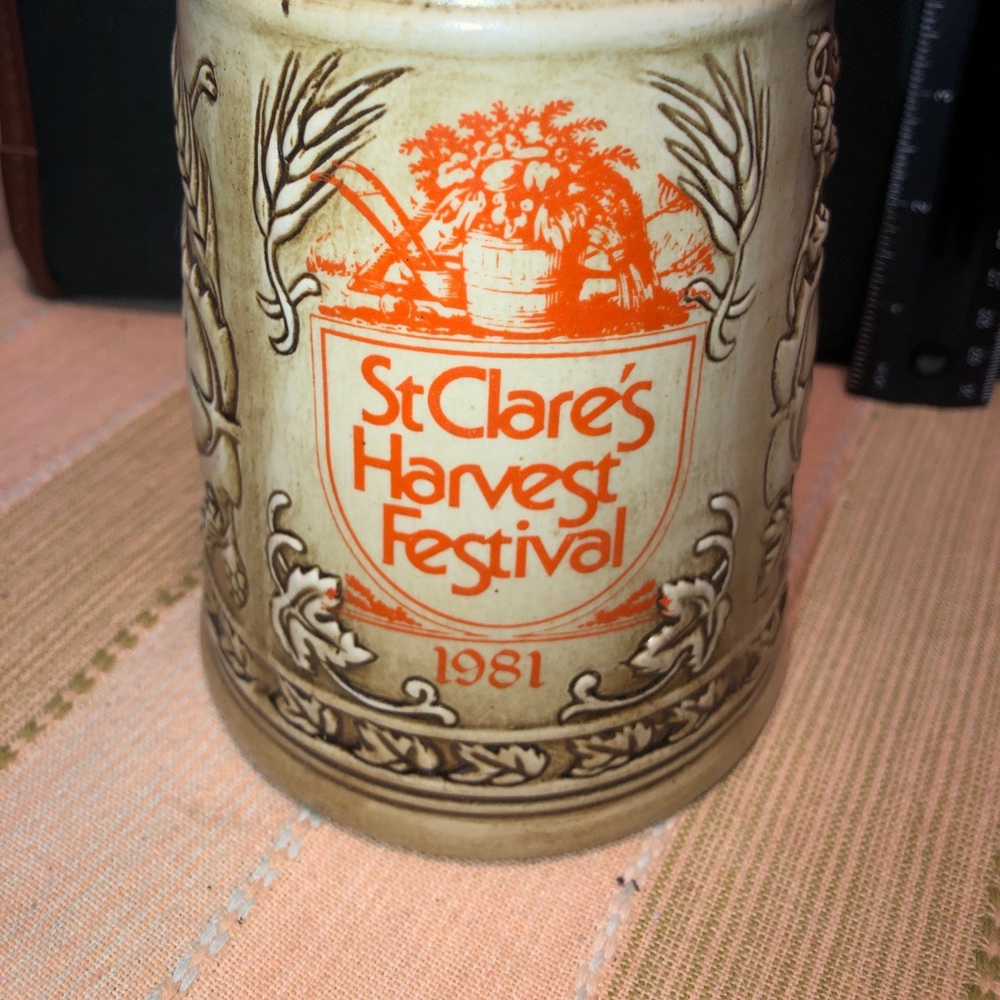 Rare Beer Stein St Clare's Harvest Festival 1981